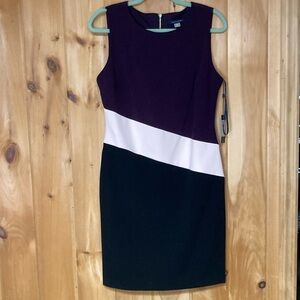 NWT Tommy Hilfiger Elegant Purple and Black Sleeveless Dress